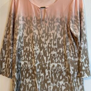 Calvin Klein Pink and Brown Ombre Blouse